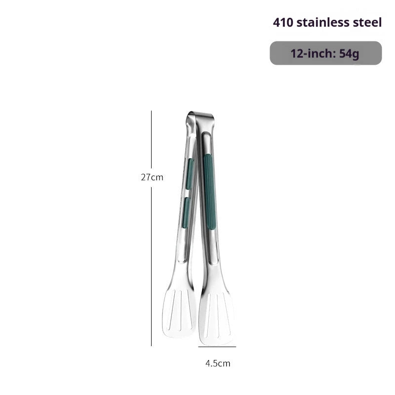 Non Slip Stainless Steel Food Tongs