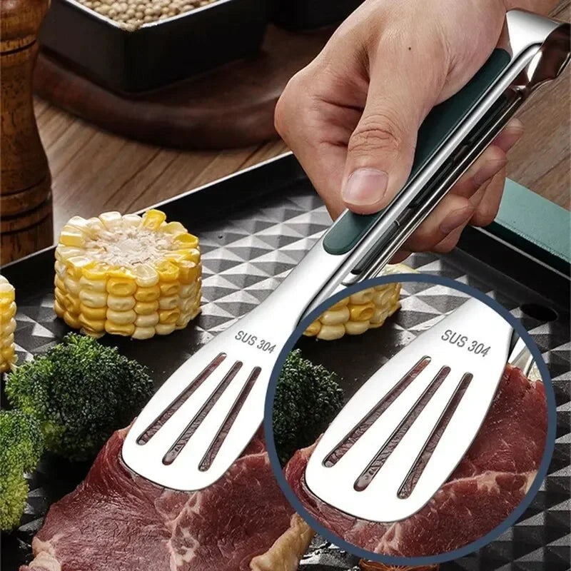 Non Slip Stainless Steel Food Tongs