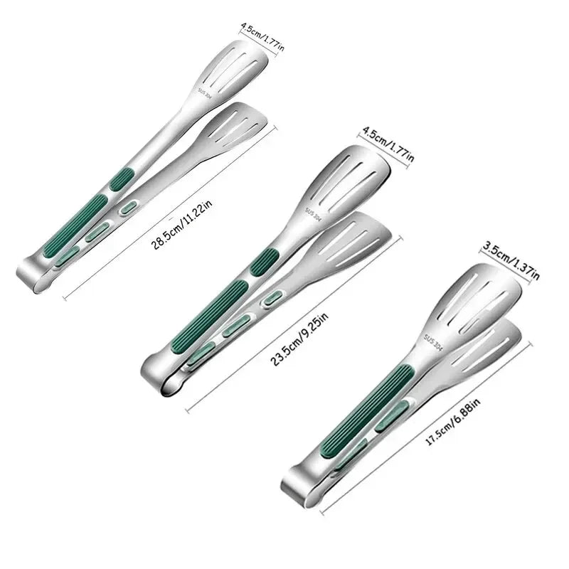 Non Slip Stainless Steel Food Tongs